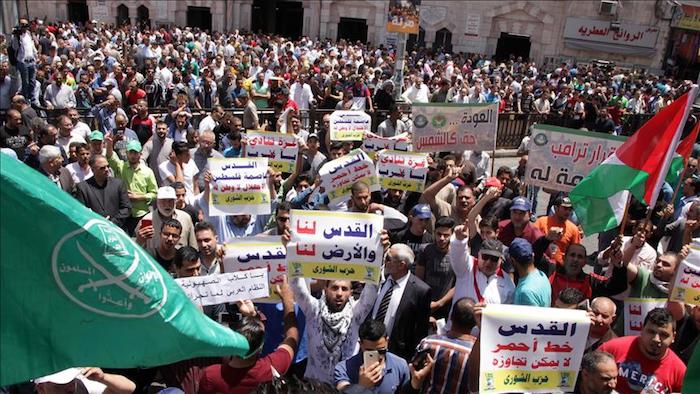 اعتصام بالعاصمة الأردنية تنديدا بنقل سفارة واشنطن للقدس ونصرة لفلسطين
