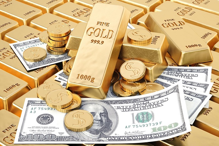 الدولار يتراجع و الذهب يواصل الارتفاع