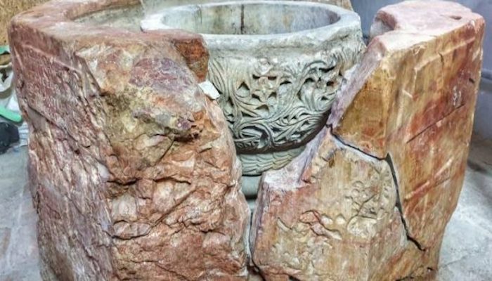 البندك: اكتشاف جرن المعمودية خلال أعمال ترميم كنيسة المهد
