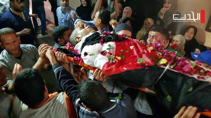 تشييع حاشد للشهداء الأربعة وسط وجنوبي قطاع غزة