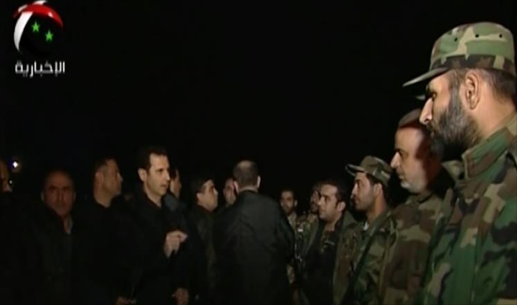 الأسد يزور حي جوبر الدمشقي برأس السنة