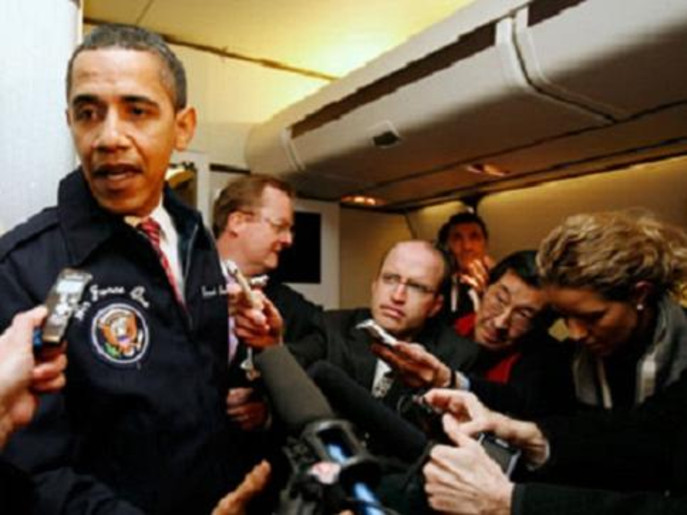 صحافيون دفعوا 3 ملايين دولار لرحلة واحدة مع أوباما