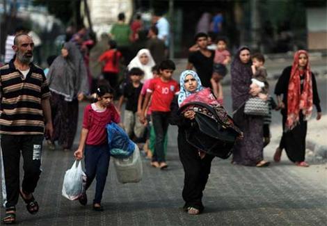 أوتشا: عدد النازحين  داخل قطاع غزة أكثر من 200 ألف 