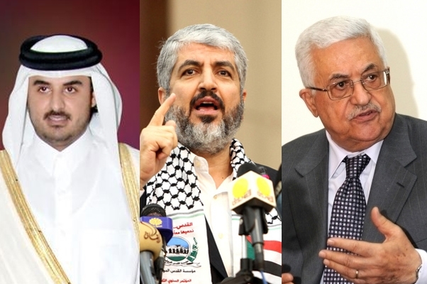 أمير قطر يبحث مع عباس