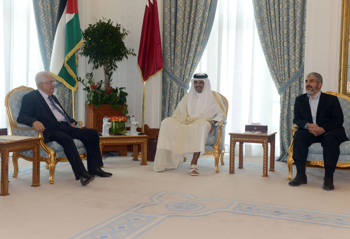 جلسة مباحثات بين عباس وأمير قطر بحضور مشعل للمرة الثانية خلال 24 ساعة