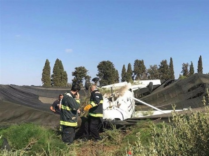 إصابة إسرائيليين في تحطم طائرة قرب مطار هرتسيليا
