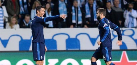 ريال مدريد يفوز على مالمو بهدفين ورونالدو يعادل راؤول