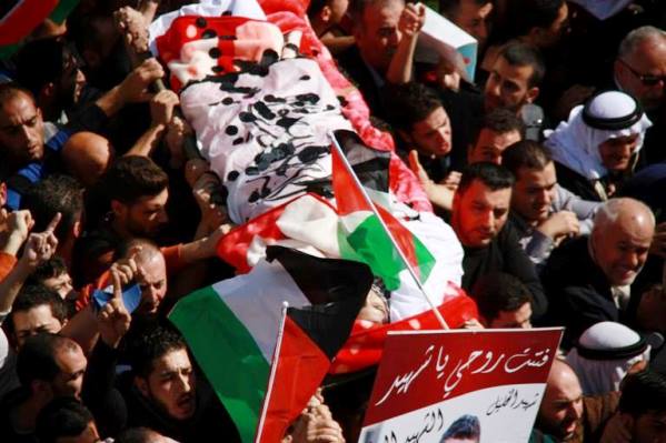 تشييع جثامين سبعة شهداء بينهم رضيع قتلهم الاحتلال الإسرائيلي بالضفة
