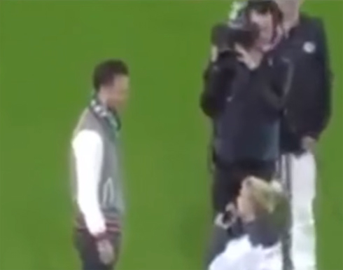 بالفيديو.. فتاة تتقدم للزواج من شاب في مباراة «ريـال مدريد»