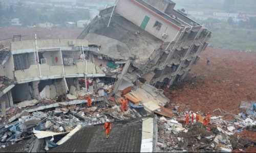 الصين: 91 مفقودا جراء انهيار أرضي