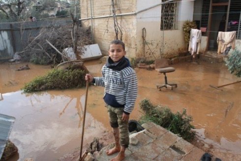 مياه الأمطار الغزيرة تغمر منازل في محافظة بيت لحم