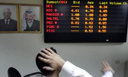 مؤشر بورصة فلسطين يسجل انخفاضا بنسبة 0.12%
