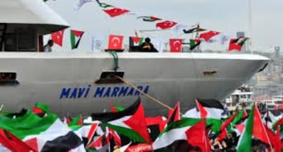 مسيرة بحرية في غزة ترحيباً بسفينة 