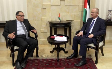 الحمد الله يبحث مع نائب رئيس البنك الدولي لمنطقة الشرق الأوسط وشمال افريقيا سبل دعم التنمية 