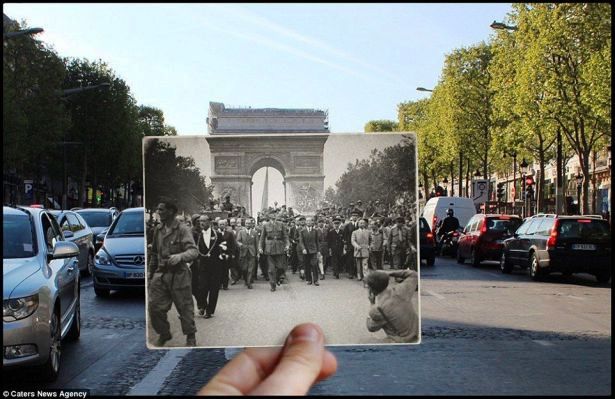 10 صور تقارن باريس الحرب العالمية الثانية بباريس اليوم
