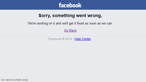 فيسبوك يتوقف عن العمل
