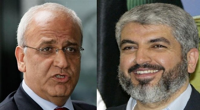 مشعل يستقبل عريقات