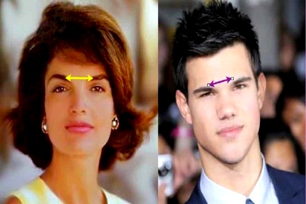 المسافة بين حاجبيكم