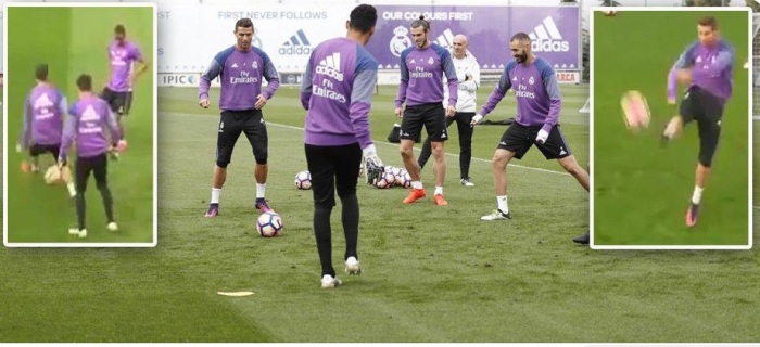 الدون يفقد أعصابة في تدريبات الريال الأخيرة