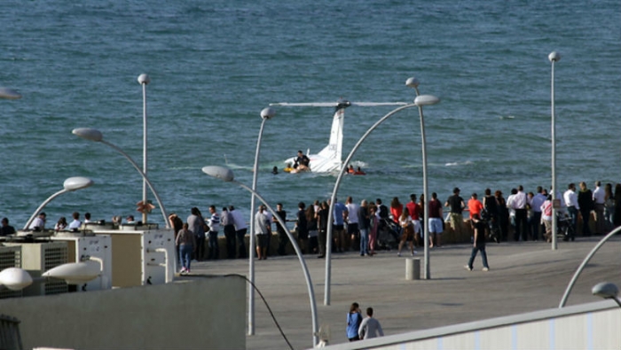 هبوط اضطراري لطائرة إسرائيلية قبالة سواحل تل أبيب