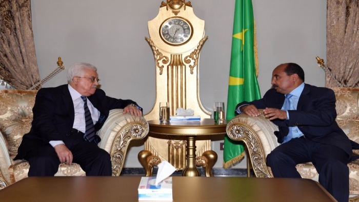 الرئيس يضع حجر الأساس للسفارة الفلسطينية في موريتانيا