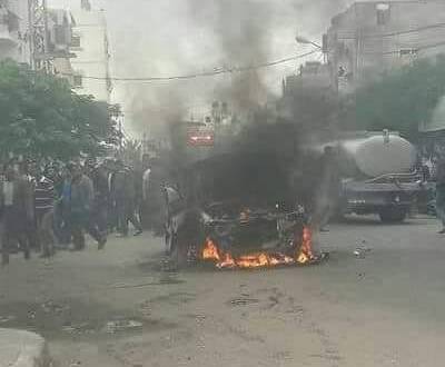 مقتل مواطن برصاص الشرطة في رفح وحرق جيب