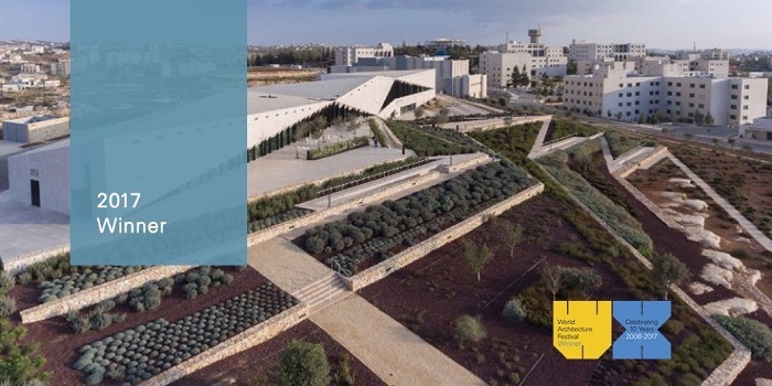 تصميم المتحف الفلسطيني يفوز بجائزة مهرجان العمارة العالمي 2017

