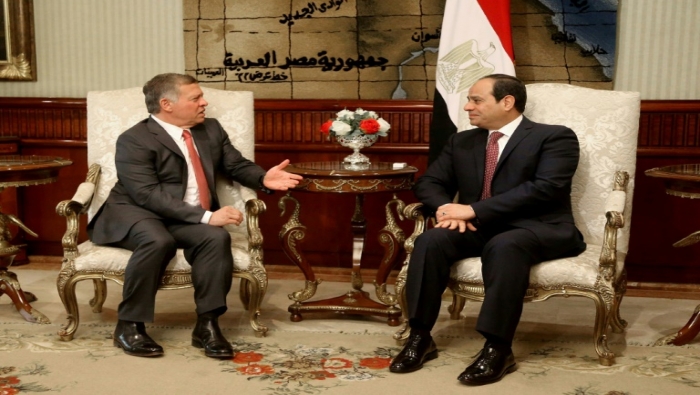 السيسي والملك عبد الله: حل الدولتين غير قابل للمساومة وهو من