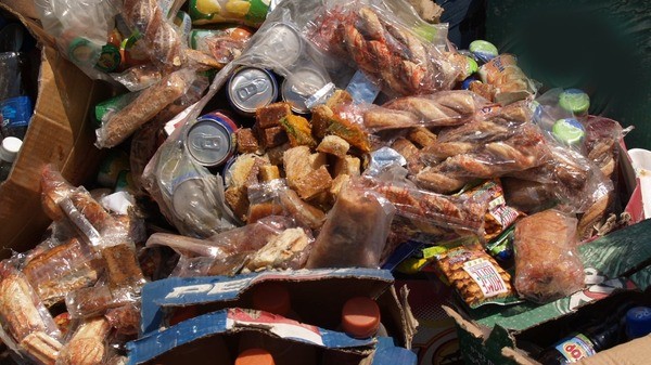 إتلاف نصف طن من المواد