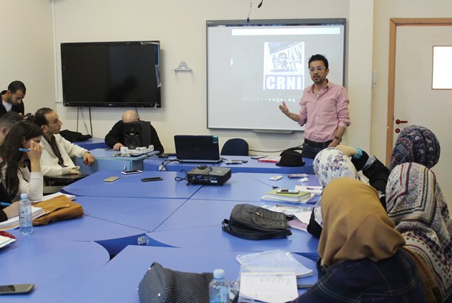 الجامعة العربية الامريكية تنظم لقاءا تعريفيا بفن الكاريكاتير لطلبة قسم اللغة العربية والاعلام