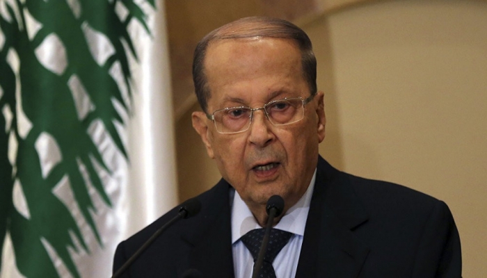 الرئيس اللبناني: ندعم موقف فلسطين في مواجهة 