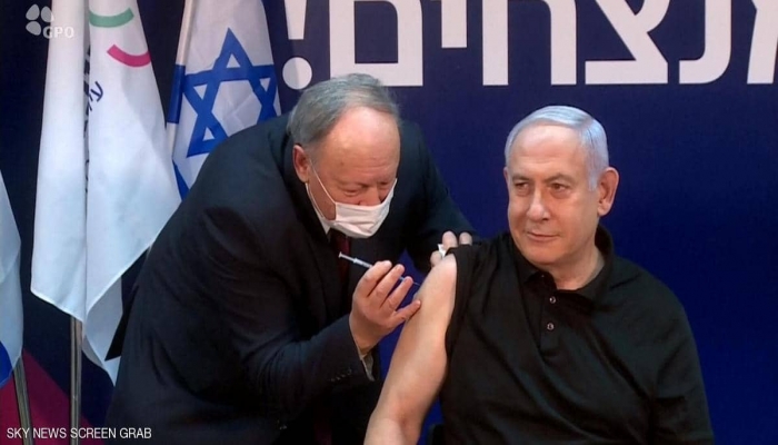 نتنياهو أول المتلقين للقاح كورونا في إسرائيل (فيديو)
