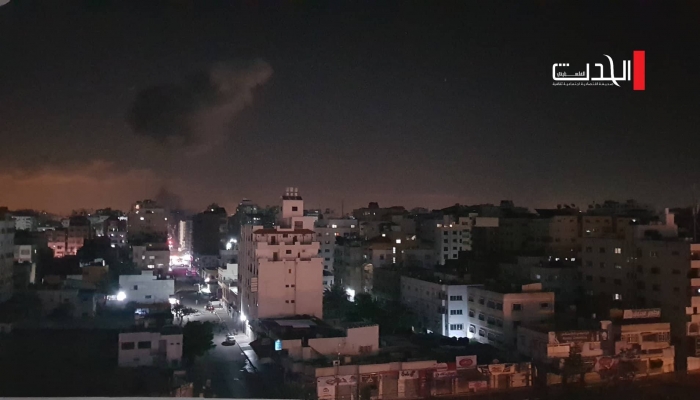 غارات إسرائيلية ليلية على أهداف للمقاومة الفلسطينية في قطاع غزة 