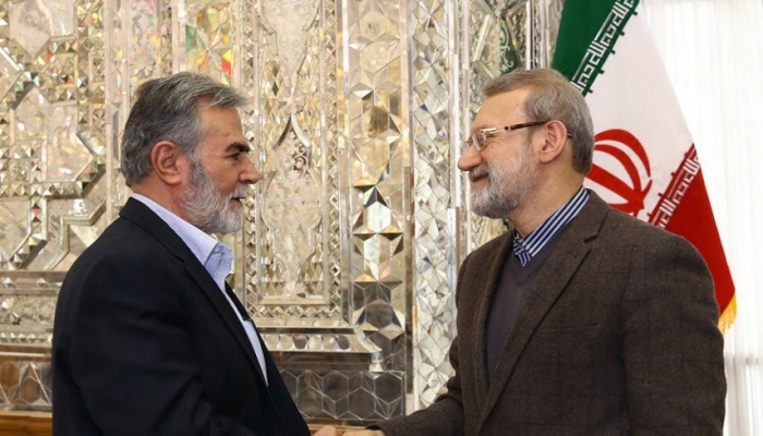 النخالة يلتقي رئيس مجلس الشورى الإيراني في بيروت