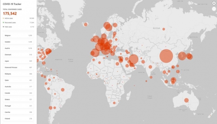 احذر المواقع الخاصة بخرائط انتشار فيروس كورونا
