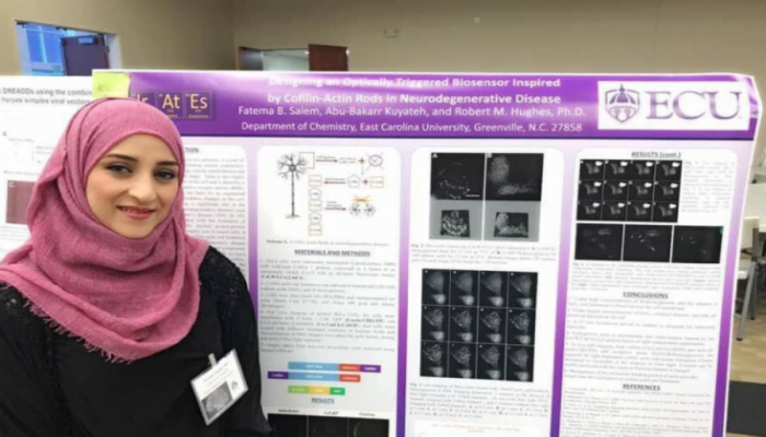 الباحثة الكيميائية الفلسطينية فاطمة باجس تفوز بمسابقة في جامعة أمريكية
