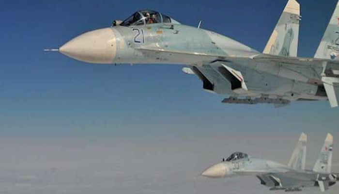 مقاتلتان روسيتان تعترضان طائرة أمريكية فوق المتوسط
