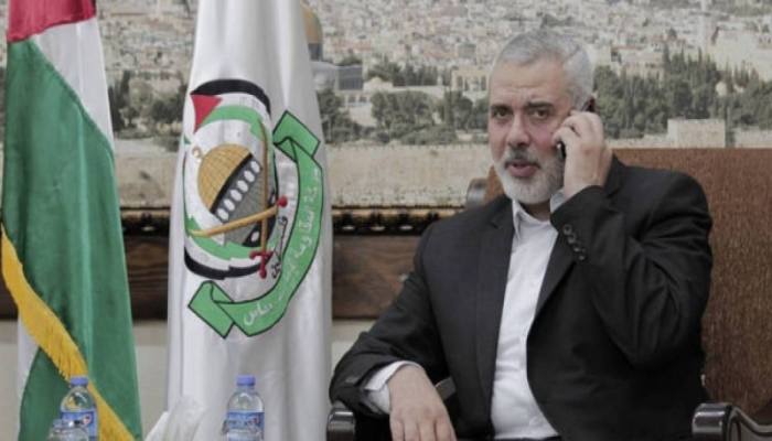تفاصيل الاتصال الهاتفي بين هنية ورئيس مجلس الشورى الإيراني 
