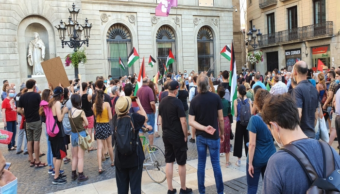 وقفتان احتجاجيتان في برشلونة وسرقسطة تنديدا بخطة الضم الإسرائيلية
