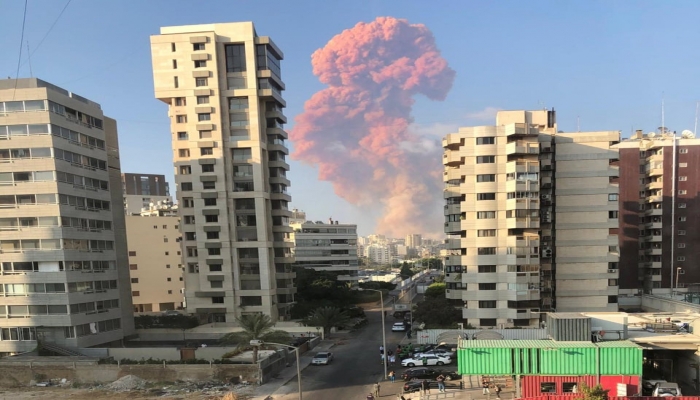 انفجار ضخم بوسط العاصمة اللبنانية