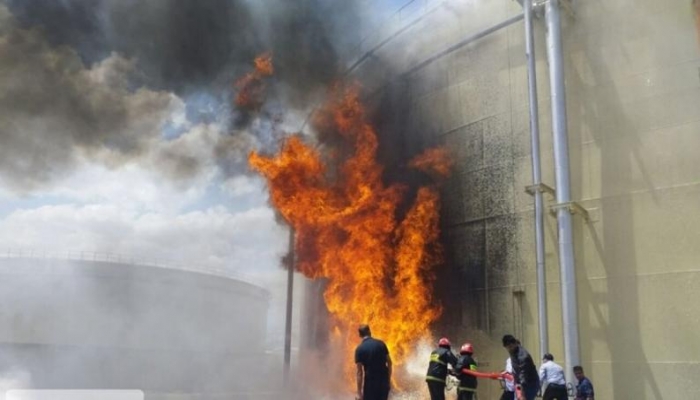 حريق واسع في محطة لتوليد الطاقة في إيران 
