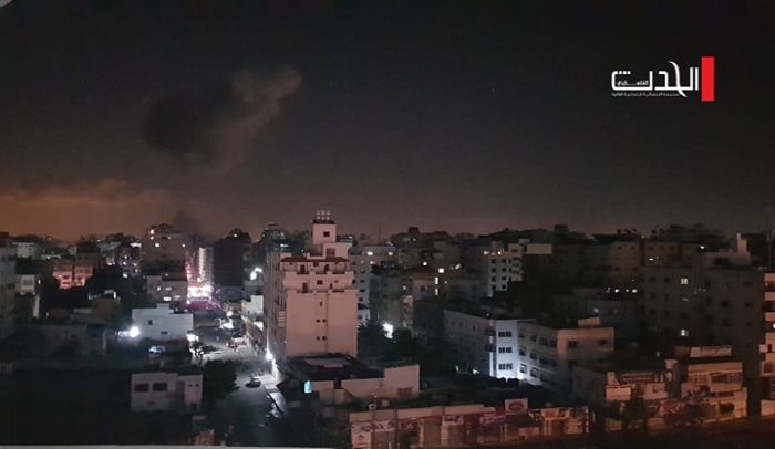 طائرات الاحتلال تقصف موقعا للمقاومة الفلسطينية شمال قطاع غزة
