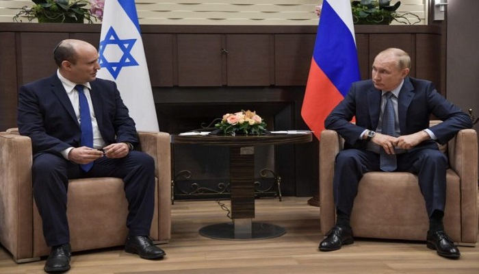 بوتين خلال استقباله رئيس الوزراء الإسرائيلي: لدينا الكثير من القضايا للمناقشة
