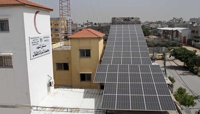 تركيب ألواح طاقة شمسية لمستشفى أطفال في غزة بتمويل صيني 