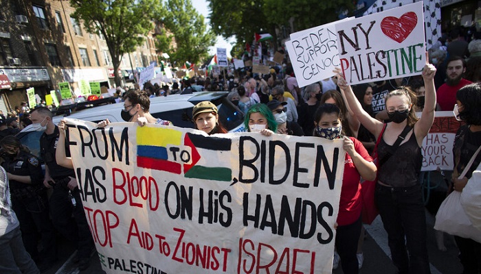 الولايات المتحدة.. مظاهرات مؤيدة للفلسطينيين تناشد بايدن بالتوقف عن دعم إسرائيل
