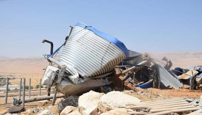 الاحتلال يوقف العمل بترميم خزان للمياه شرق نابلس