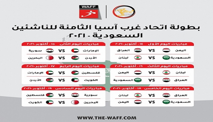 القرعة تضع منتخبنا إلى جانب سوريا والإمارات في بطولة غرب آسيا للناشئين