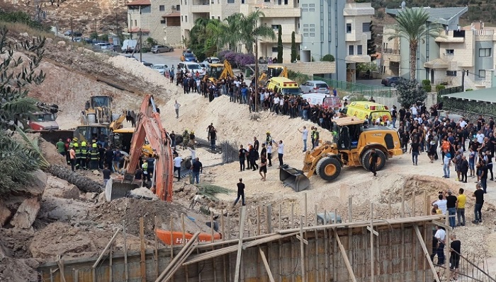 إصابة 10 عمال إثر انهيار جدار في كفر كنا داخل أراضي الـ48
