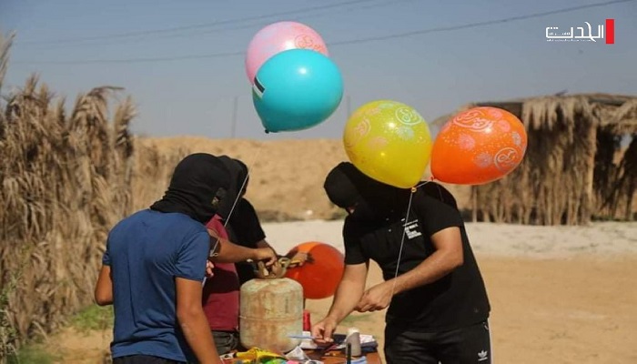 البالونات الحارقة تعود من جديد في رسالة تحذيرية لإسرائيل

