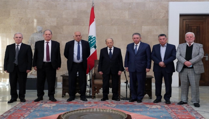 تفاصيل لقاء الرئيس اللبناني وفدًا من حركة فتح
